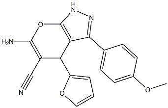 6-amino-4-(2-furyl)-3-(4-methoxyphenyl)-1,4-dihydropyrano[2,3-c]pyrazole-5-carbonitrile