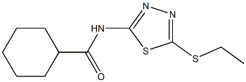 N-[5-(ethylsulfanyl)-1,3,4-thiadiazol-2-yl]cyclohexanecarboxamide,,结构式