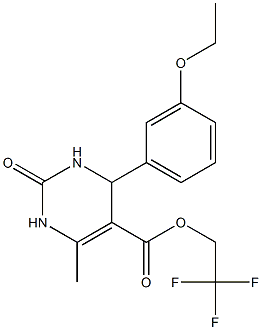 2,2,2-trifluoroethyl 4-(3-ethoxyphenyl)-6-methyl-2-oxo-1,2,3,4-tetrahydro-5-pyrimidinecarboxylate