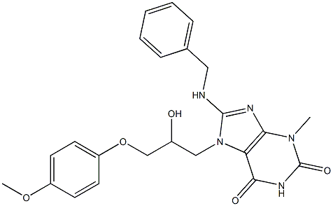 7-(2-hydroxy-3-{[4-(methyloxy)phenyl]oxy}propyl)-3-methyl-8-[(phenylmethyl)amino]-3,7-dihydro-1H-purine-2,6-dione