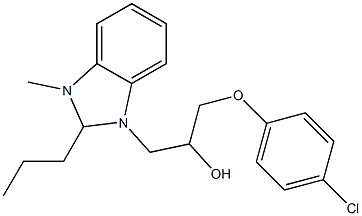 1-(4-chlorophenoxy)-3-(1-methyl-2-propyl-3H-benzimidazol-3-yl)-2-propanol 结构式