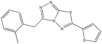 3-(2-methylbenzyl)-6-(2-thienyl)[1,2,4]triazolo[3,4-b][1,3,4]thiadiazole Structure