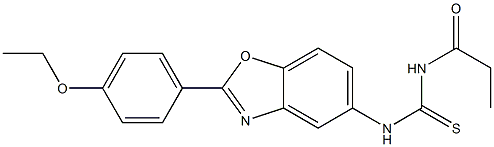 N-[2-(4-ethoxyphenyl)-1,3-benzoxazol-5-yl]-N'-propionylthiourea 结构式