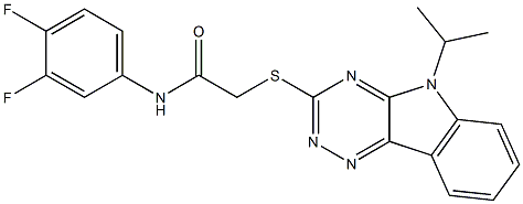  N-(3,4-difluorophenyl)-2-[(5-isopropyl-5H-[1,2,4]triazino[5,6-b]indol-3-yl)thio]acetamide