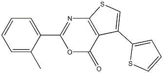 2-(2-methylphenyl)-5-(2-thienyl)-4H-thieno[2,3-d][1,3]oxazin-4-one Structure