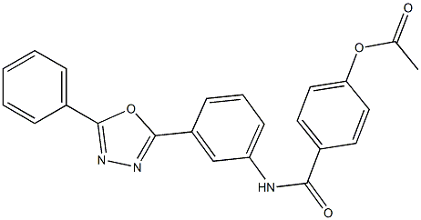 4-{[3-(5-phenyl-1,3,4-oxadiazol-2-yl)anilino]carbonyl}phenyl acetate Structure