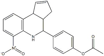 4-{6-nitro-3a,4,5,9b-tetrahydro-3H-cyclopenta[c]quinolin-4-yl}phenyl acetate Structure