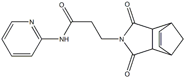 3-(3,5-dioxo-4-azatricyclo[5.2.1.0~2,6~]dec-8-en-4-yl)-N-pyridin-2-ylpropanamide 化学構造式