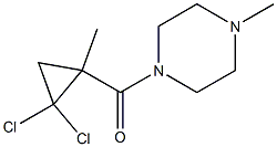 1-[(2,2-dichloro-1-methylcyclopropyl)carbonyl]-4-methylpiperazine Struktur