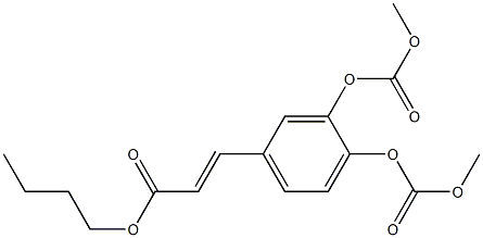 butyl 3-{3,4-bis[(methoxycarbonyl)oxy]phenyl}acrylate,,结构式