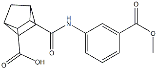 3-{[3-(methoxycarbonyl)anilino]carbonyl}bicyclo[2.2.1]heptane-2-carboxylic acid Structure