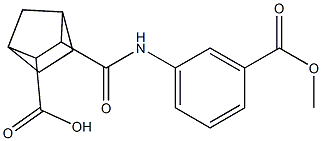 3-{[3-(methoxycarbonyl)anilino]carbonyl}bicyclo[2.2.1]heptane-2-carboxylic acid Struktur