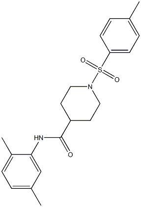 N-(2,5-dimethylphenyl)-1-[(4-methylphenyl)sulfonyl]-4-piperidinecarboxamide Struktur
