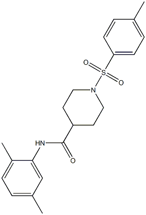 N-(2,5-dimethylphenyl)-1-[(4-methylphenyl)sulfonyl]-4-piperidinecarboxamide 化学構造式