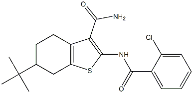 6-tert-butyl-2-[(2-chlorobenzoyl)amino]-4,5,6,7-tetrahydro-1-benzothiophene-3-carboxamide