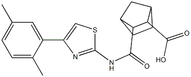 3-({[4-(2,5-dimethylphenyl)-1,3-thiazol-2-yl]amino}carbonyl)bicyclo[2.2.1]heptane-2-carboxylic acid