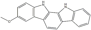 3-methoxy-11,12-dihydroindolo[2,3-a]carbazole,,结构式