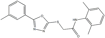 N-(2,6-dimethylphenyl)-2-{[5-(3-methylphenyl)-1,3,4-oxadiazol-2-yl]sulfanyl}acetamide Structure