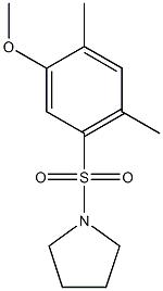 2,4-dimethyl-5-(1-pyrrolidinylsulfonyl)phenyl methyl ether 结构式