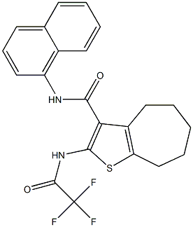 N-(1-naphthyl)-2-[(trifluoroacetyl)amino]-5,6,7,8-tetrahydro-4H-cyclohepta[b]thiophene-3-carboxamide