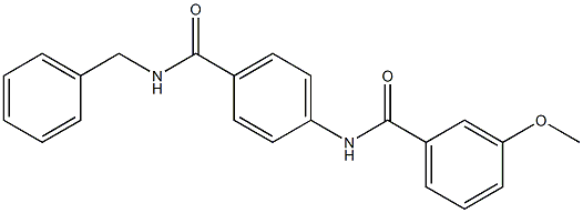 N-{4-[(benzylamino)carbonyl]phenyl}-3-methoxybenzamide 化学構造式