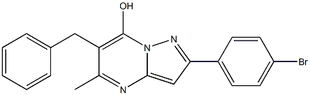 6-benzyl-2-(4-bromophenyl)-5-methylpyrazolo[1,5-a]pyrimidin-7-ol,,结构式