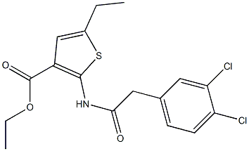  ethyl 2-{[(3,4-dichlorophenyl)acetyl]amino}-5-ethyl-3-thiophenecarboxylate