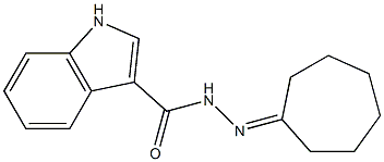 N'-cycloheptylidene-1H-indole-3-carbohydrazide Structure