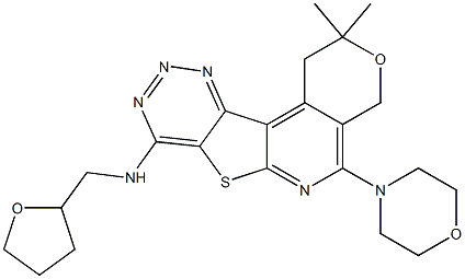  N-[2,2-dimethyl-5-(4-morpholinyl)-1,4-dihydro-2H-pyrano[4'',3'':4',5']pyrido[3',2':4,5]thieno[3,2-d][1,2,3]triazin-8-yl]-N-(tetrahydro-2-furanylmethyl)amine