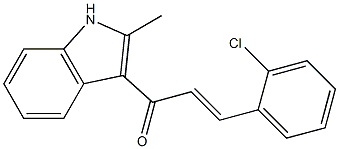 3-(2-chlorophenyl)-1-(2-methyl-1H-indol-3-yl)-2-propen-1-one 结构式