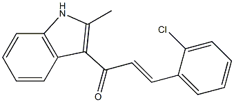  3-(2-chlorophenyl)-1-(2-methyl-1H-indol-3-yl)-2-propen-1-one