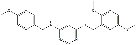 6-[(2,5-dimethoxybenzyl)oxy]-N-(4-methoxybenzyl)-4-pyrimidinamine Struktur