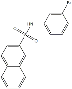 N-(3-bromophenyl)-2-naphthalenesulfonamide 化学構造式