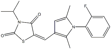 5-{[1-(2-fluorophenyl)-2,5-dimethyl-1H-pyrrol-3-yl]methylene}-3-isopropyl-1,3-thiazolidine-2,4-dione