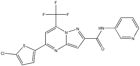 5-(5-chloro-2-thienyl)-N-(3-pyridinyl)-7-(trifluoromethyl)pyrazolo[1,5-a]pyrimidine-2-carboxamide Structure