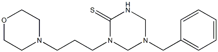 5-benzyl-1-[3-(4-morpholinyl)propyl]-1,3,5-triazinane-2-thione Structure