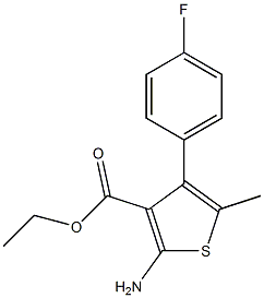 ethyl 2-amino-4-(4-fluorophenyl)-5-methyl-3-thiophenecarboxylate Structure