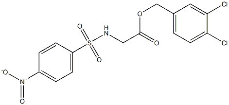 3,4-dichlorobenzyl [({4-nitrophenyl}sulfonyl)amino]acetate Structure