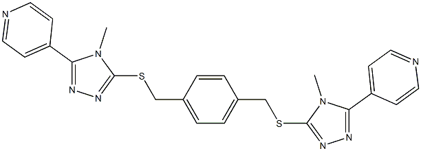 4-(4-methyl-5-{[4-({[4-methyl-5-(4-pyridinyl)-4H-1,2,4-triazol-3-yl]sulfanyl}methyl)benzyl]sulfanyl}-4H-1,2,4-triazol-3-yl)pyridine