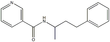 N-(1-methyl-3-phenylpropyl)nicotinamide 化学構造式