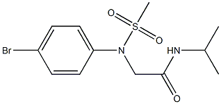 2-[4-bromo(methylsulfonyl)anilino]-N-isopropylacetamide,,结构式