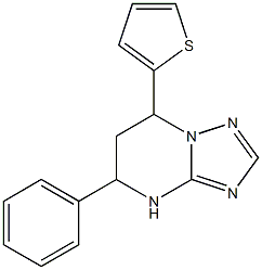 5-phenyl-7-(2-thienyl)-4,5,6,7-tetrahydro[1,2,4]triazolo[1,5-a]pyrimidine Struktur