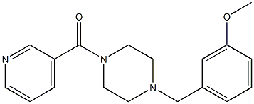 1-{[3-(methyloxy)phenyl]methyl}-4-(pyridin-3-ylcarbonyl)piperazine Structure