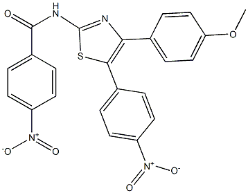 4-nitro-N-[5-{4-nitrophenyl}-4-(4-methoxyphenyl)-1,3-thiazol-2-yl]benzamide Structure