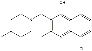  8-chloro-2-methyl-3-[(4-methylpiperidin-1-yl)methyl]quinolin-4-ol