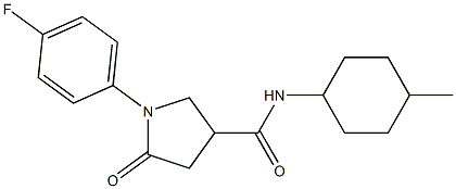 1-(4-fluorophenyl)-N-(4-methylcyclohexyl)-5-oxo-3-pyrrolidinecarboxamide Structure