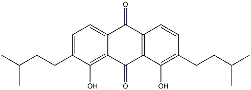 1,8-dihydroxy-2,7-diisopentylanthra-9,10-quinone Structure