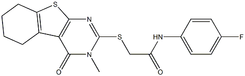 N-(4-fluorophenyl)-2-[(3-methyl-4-oxo-3,4,5,6,7,8-hexahydro[1]benzothieno[2,3-d]pyrimidin-2-yl)sulfanyl]acetamide