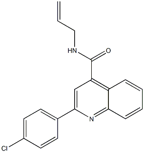 2-(4-chlorophenyl)-N-prop-2-enylquinoline-4-carboxamide 结构式