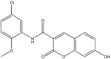  N-(5-chloro-2-methoxyphenyl)-7-hydroxy-2-oxo-2H-chromene-3-carboxamide